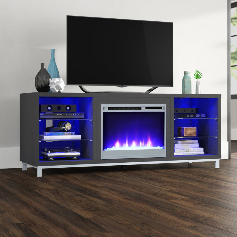 Wade Logan® Hetton TV Stand for TVs up to 70" with Fireplace Included